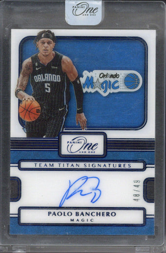 compare product 2022/23 Panini One and One Paolo Banchero Team Titan Signatures Auto /49