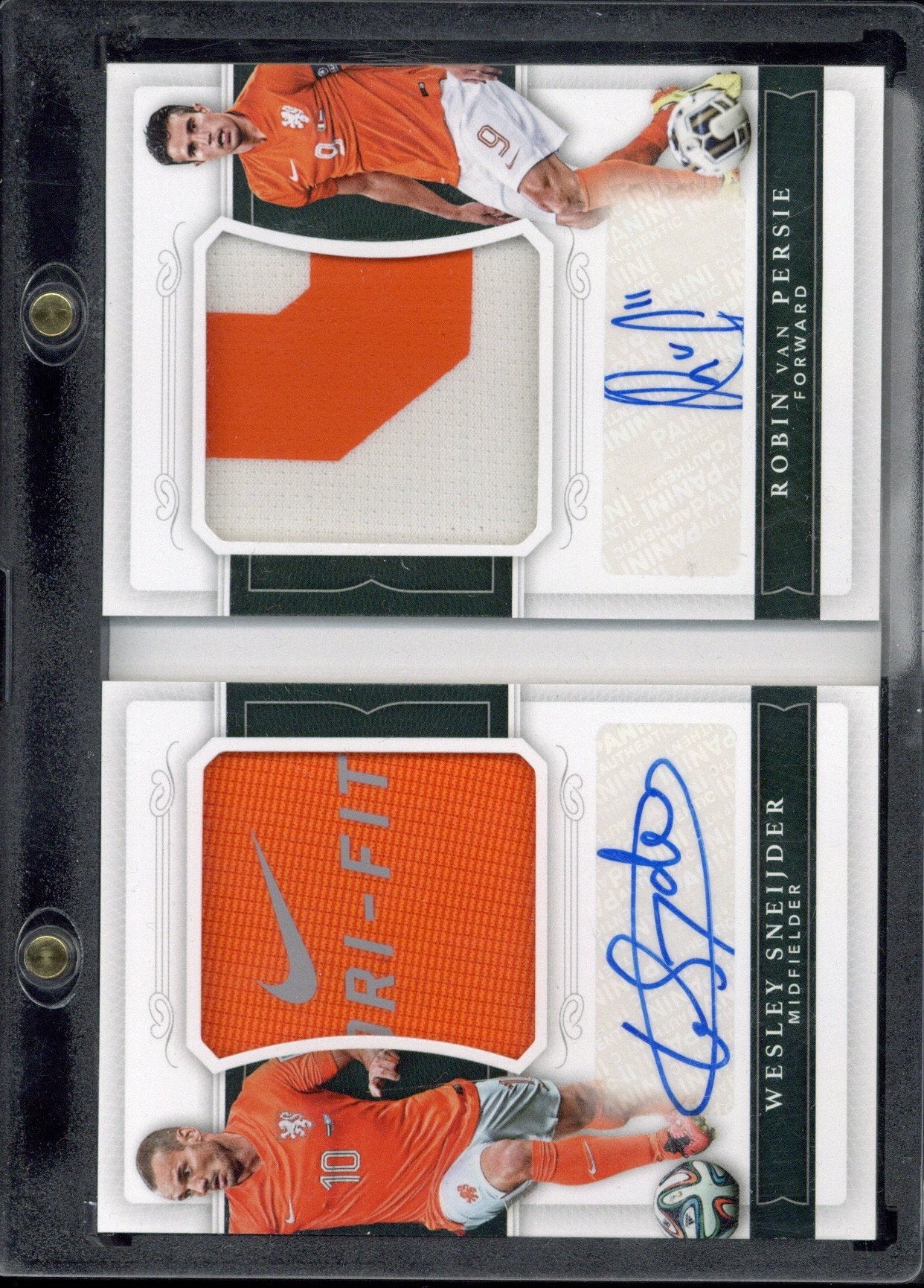 2018 National Treasures Wesley Sneijder/ Robin Van Persie Dual Patch Auto Booklet