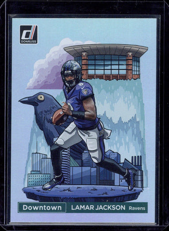 compare product 2024 Panini Donruss Downtown Lamar Jackson