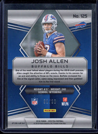 2018 Panini Spectra Neon Green Prizm Josh Allen Buffalo Bills RC Rookie 30/30