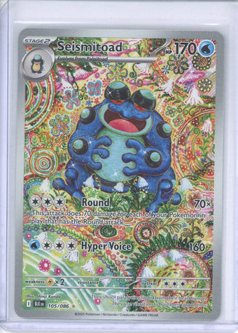 compare product Pokemon SV: Black Bolt 105/086 Seismitoad  Near Mint