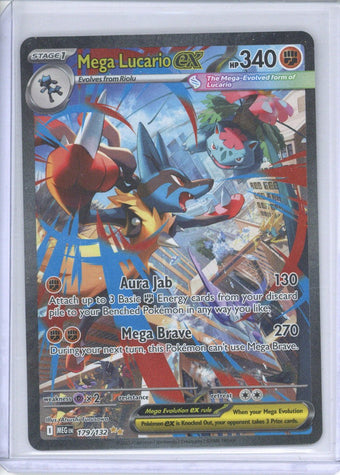 compare product Pokemon ME01: Mega Evolution Mega Lucario ex - 179/132 Near Mint