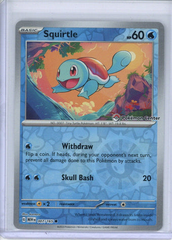 compare product 2023 Pokemon MCAP Squirtle 007/165 (Pokemon Center Exclusive)