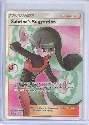 compare product 2019 Pokemon S&M Sabrina's Suggestion FA 181/181
