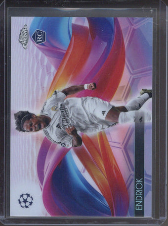 compare product 2024 Topps Chrome UEFA Club Competitions Endrick #H-3 Helix (SSP)