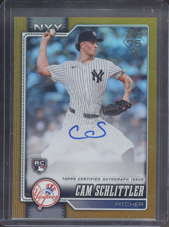 compare product 2026 Topps Cam Schlittler Autograph /50