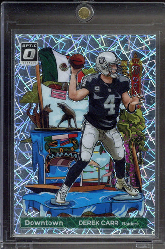 compare product 2023 Donruss Optic Derek Carr International Downtown #3