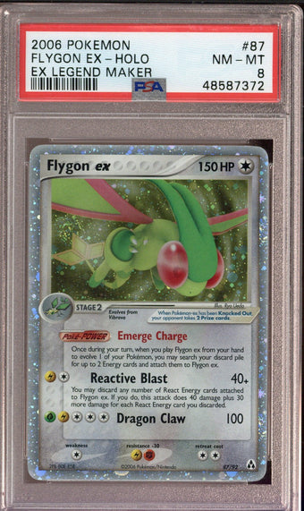 compare product 2006 Pokemon Legend Maker Flygon ex 87/92 PSA 8