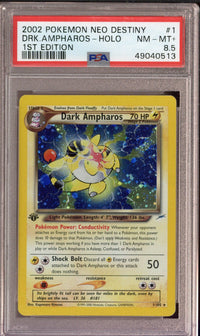 2002 Pokemon Neo Destiny Dark Ampharos 1st Edition Holo PSA 8.5