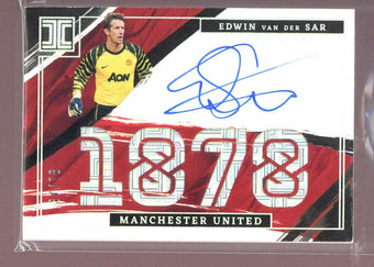 compare product 2021/22 Panini Impeccable Edwin Van Der Sar Auto /78