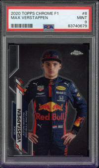 2020 TOPPS CHROME FORMULA 1 #6 MAX VERSTAPPEN PSA 9