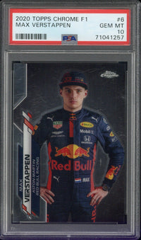2020 Topps Chrome F1 MAX VERSTAPPEN #6 PSA 10