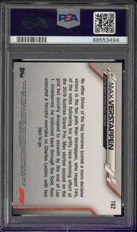 2020 TOPPS CHROME MAX VERSTAPPEN F1 SAPPHIRE EDITION #162 PSA 10