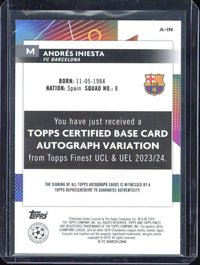 2023 Finest UEFA Andres Iniesta Auto Refractor Neon Green #/99
