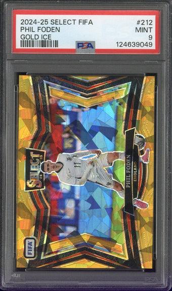 compare product 2024-25 Select FIFA Phil Foden Gold Ice /10 #212 PSA 9