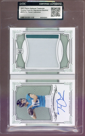 compare product 2021 National Treasures Trevor Lawrence Booklet /99