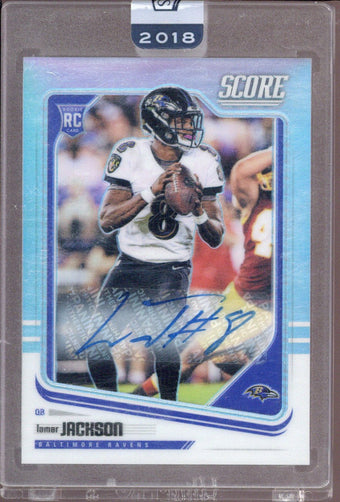 compare product 2018 Panini Honors Lamar Jackson Score Auto /35
