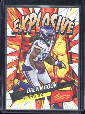 compare product 2022 Panini Absolute Football Dalvin Cook Explosive
