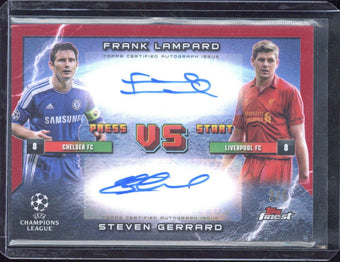 compare product 2024-25 Topps Finest UCC Frank Lampard / Steven Gerrard Dual Autograph /5