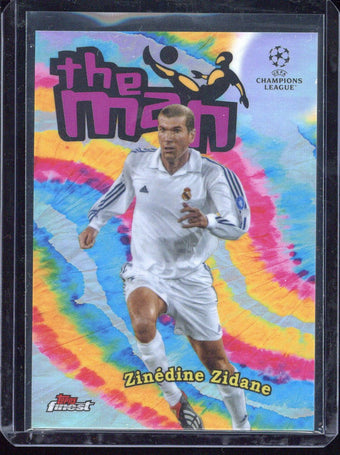 compare product 2025 Topps Finest UCC Zinedine Zidane The Man