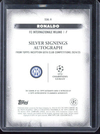 2024/25 Topps Inception UEFA Club Competitions Ronaldo Silver Signings Autograph SSAL-R /25