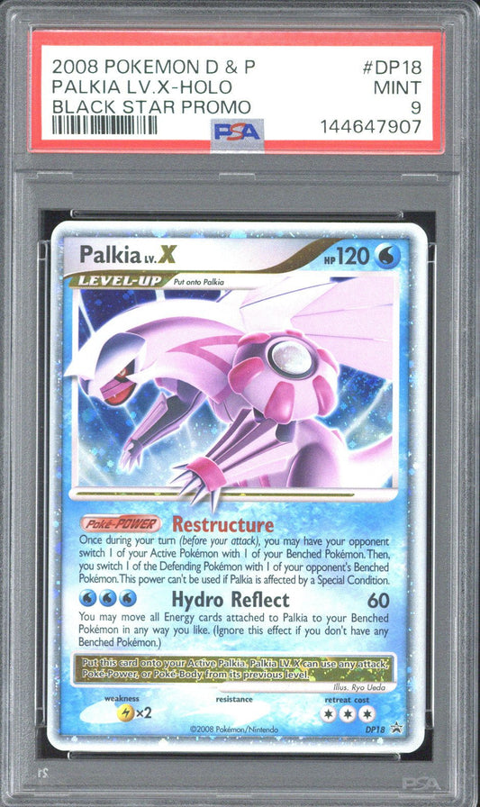 2008 Pokemon D&P Palkia LV.X-Holo Black Star Promo #DP18 PSA 9