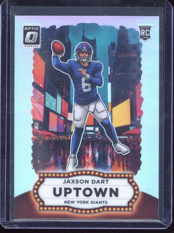 compare product 2025 Panini Donruss Optic Jaxson Dart RC Uptown #11