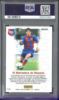 2004-05 Panini Sports Lionel Messi Mega Cracks Barca Campeon #89 PSA 5