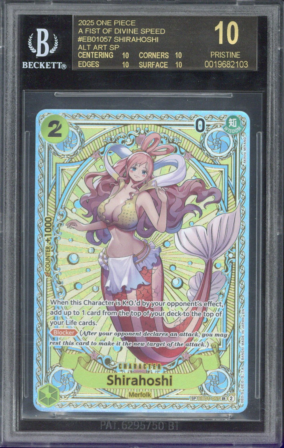2025 One Piece EB01 Shirahoshi Alt Art SP #057 BGS 10 Black Label