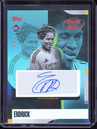 compare product 2024-25 Topps Team Set Real Madrid Endrick Bona Fide Autograph /5