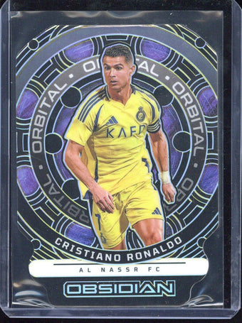 compare product 2024-25 Panini Obsidian Cristiano Ronaldo Orbital Yellow /10 #4