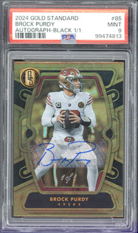 2024 Panini Gold Standard Brock Purdy Autograph-Black 1/1 #85 PSA 9