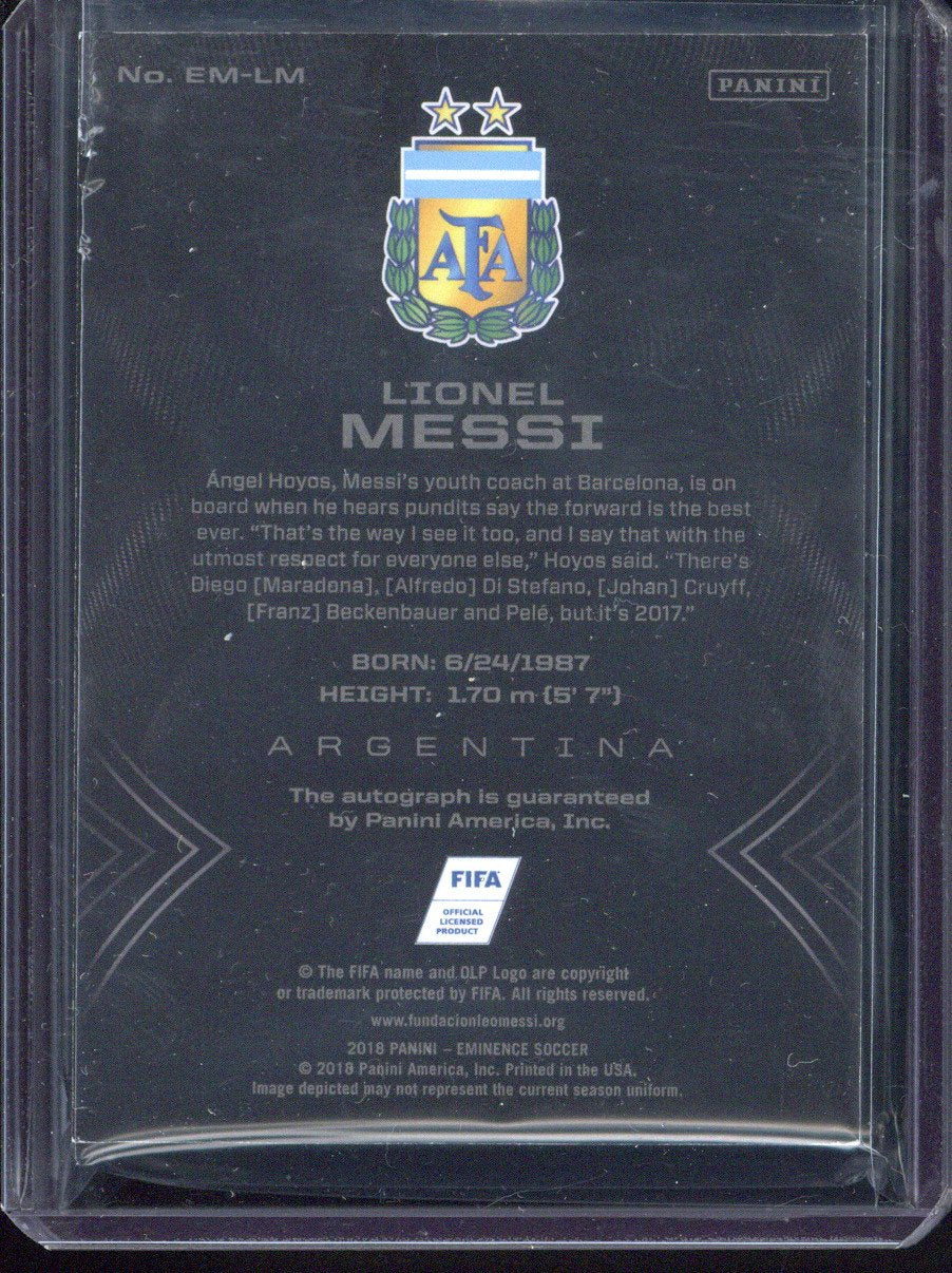 2018 Panini Eminence Lionel Messi Autograph /10 #EM-LM