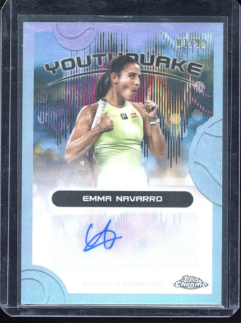 compare product 2025 Topps Chrome Emma Navarro Youthquake Autograph /99