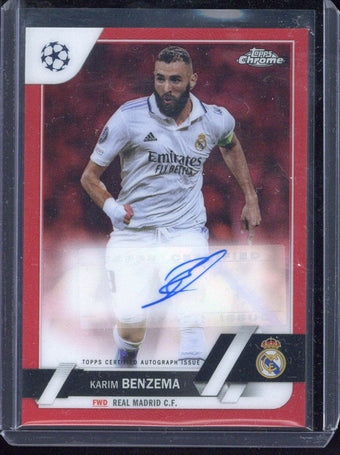compare product 2022-23 Topps Chrome UCC Karim Benzema Autograph /5