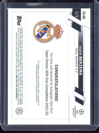 2022-23 Topps Chrome UCC Karim Benzema Autograph /5