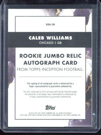 2024 Topps Inception Football Caleb Williams RC Autograph Relic /75
