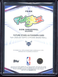 2025-26 Topps Chrome Kon Knueppel RC Future Stars Autograph /99