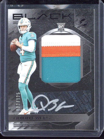 compare product 2025 Panini Black Football Quinn Ewers RC Autograph Patch /125