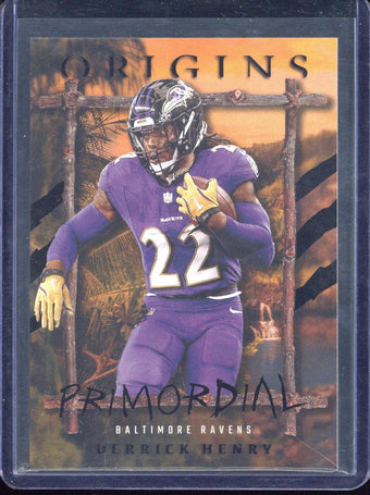 compare product 2025 Panini Origins Derrick Herny Primordial