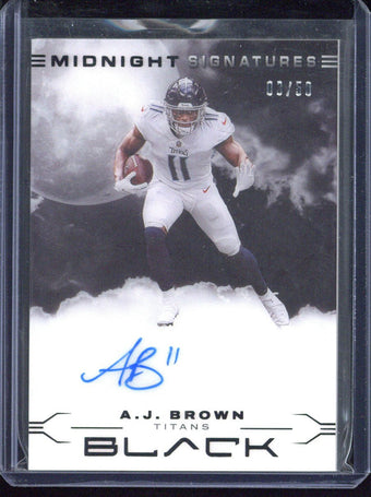 compare product 2022 Panini Black A.J. Brown Autograph /50