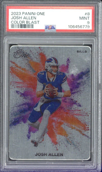2023 Panini One Josh Allen Color Blast #8 PSA 9
