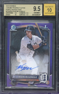 2025 Topps Bowman Chrome Kevin McGonigle Autograph /250 CPA-KM BGS 9.5 AUTO 10