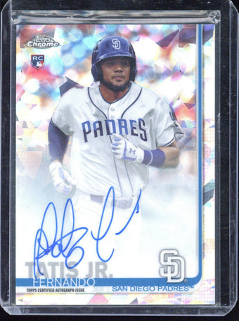 compare product 2019 Topps Chrome Fernando Tatis Jr. RC Sapphire Autograph #CSA-FTJ