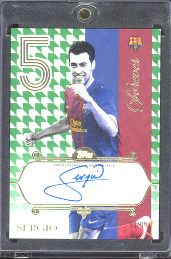 compare product 2026 Topps FC Barcelona Forever Sergio Busquets Autograph /99 #FK-SB