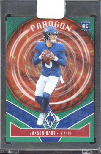 compare product 2025 Panini Phoenix Jaxson Dart RC Paragon /99 #4