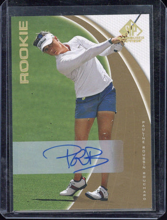 compare product Upper Deck SP Game Used Golf Pauline Roussin Bouchard RC Autograph #71