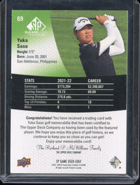Upper Deck SP Game Used Golf Yuka Saso RC Relic #69