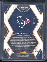 2023 Panini Select Will Anderson Jr. Patch /25