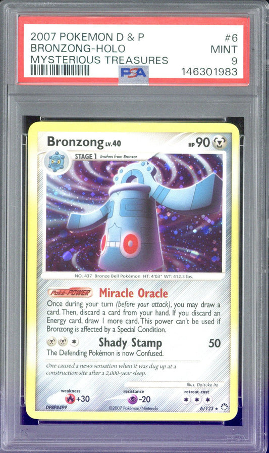 2007 Pokemon D&P Bronzong -  Holo Mysterious Treasures #6 PSA 9